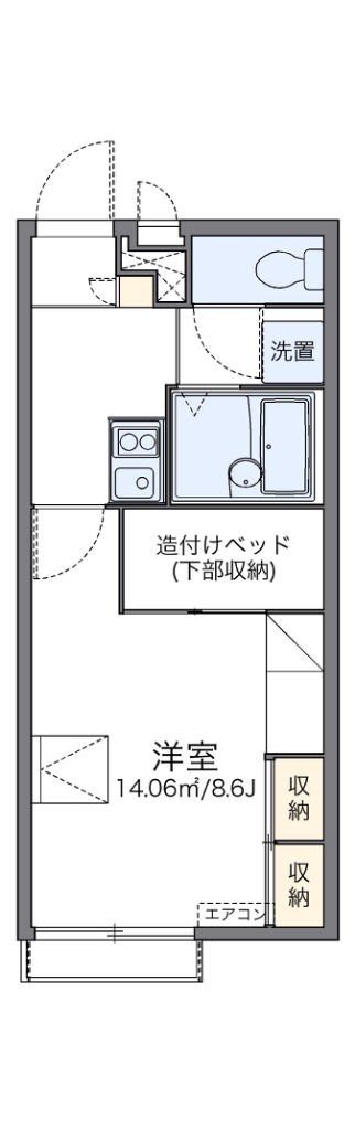 レオパレスヴェルデ美原 間取り