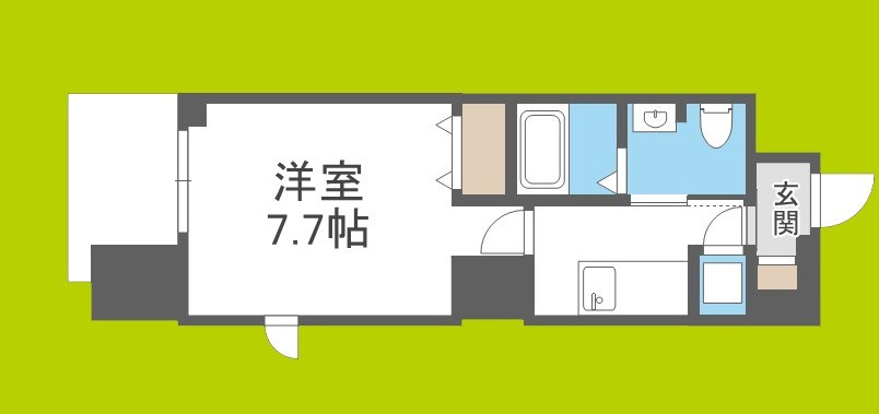レジュールアッシュ南堀江 間取り