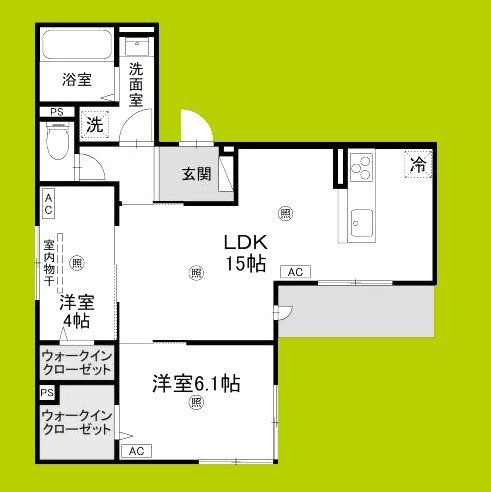 (仮称)D-ROOM橋波東之町　西棟 間取り