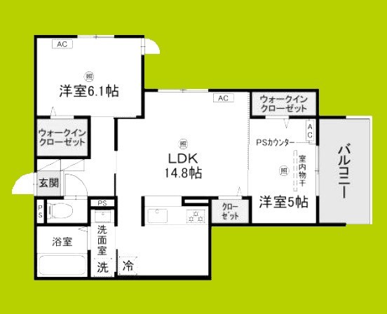 D-ROOM・MB 間取り