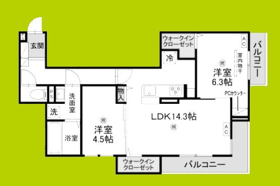 D-ROOM・MB 間取り