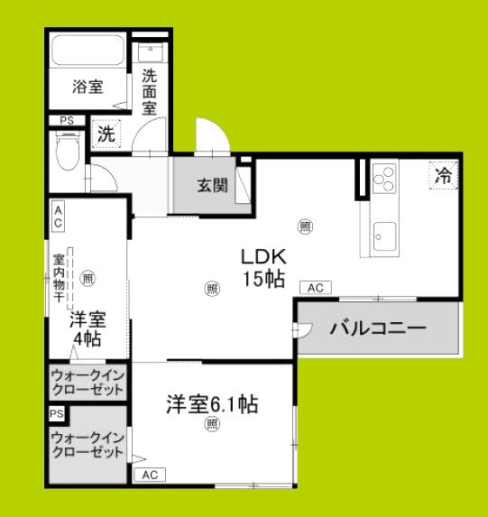(仮称)D-ROOM橋波東之町　西棟 間取り