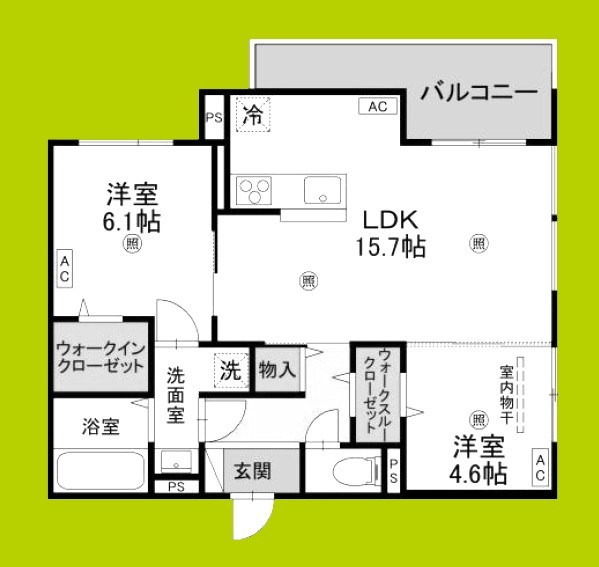 (仮称)D-ROOM橋波東之町　西棟 間取り