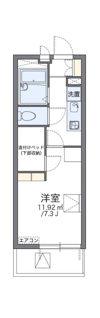 レオパレスアゼリア蛍池 間取り