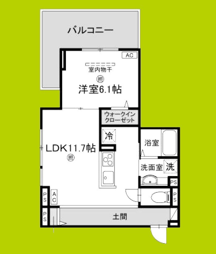 (仮称)D-ROOM橋波東之町　東棟 間取り