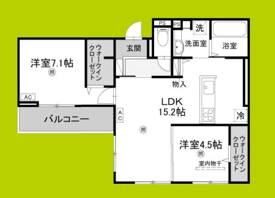 (仮称)D-ROOM橋波東之町　東棟 間取り
