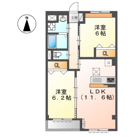 Chanp Autel　（シャン　オーテル） 間取り
