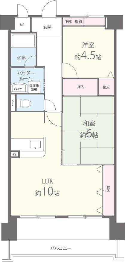 ﾀｳﾝｺｰﾄ咲佳映 間取り