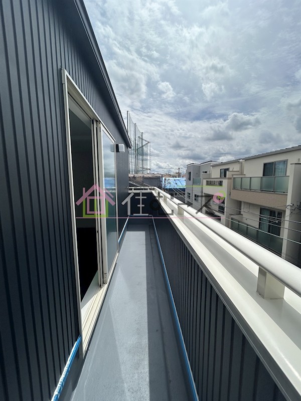 大正区千島ガレージハウス ベランダ