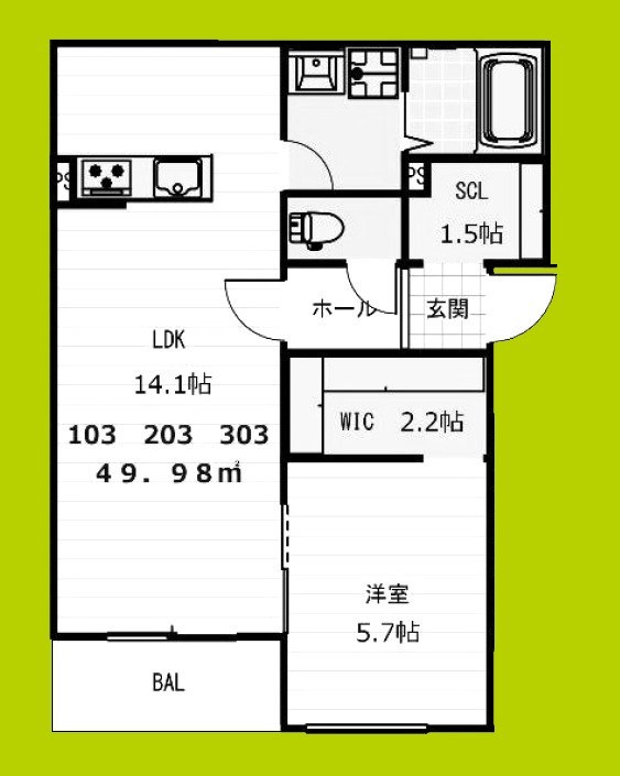 クレア法善寺 間取り
