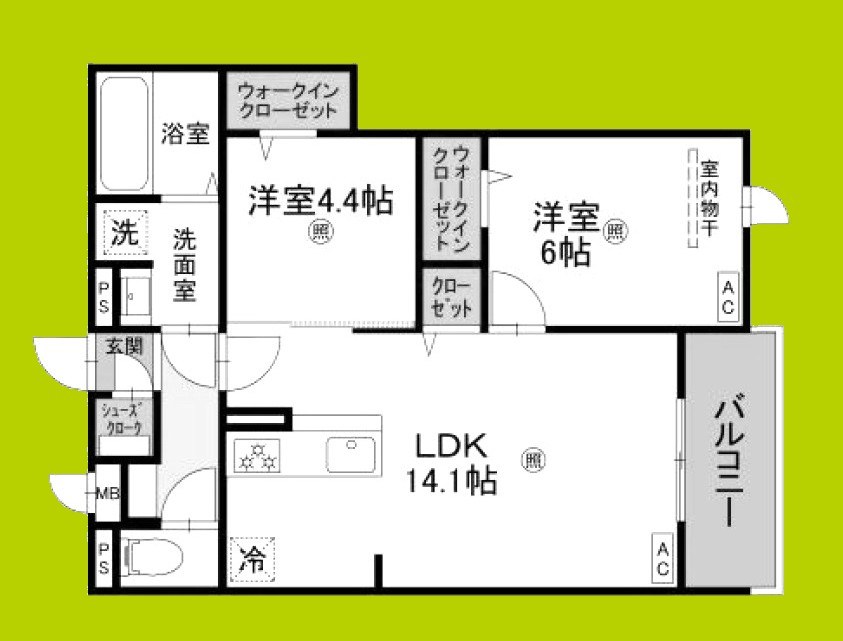 メゾン　ド　セリジエ 間取り