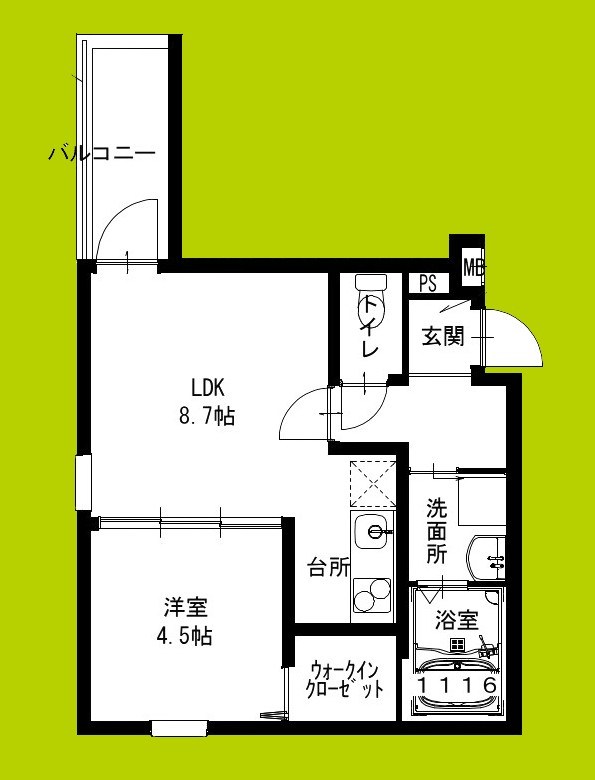 フジパレス野崎Ⅱ番館 間取り