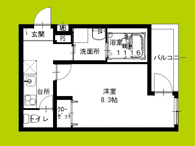 フジパレス野崎Ⅱ番館 間取り