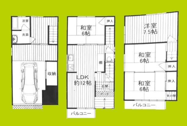 大阪市平野区瓜破東4丁目 間取り