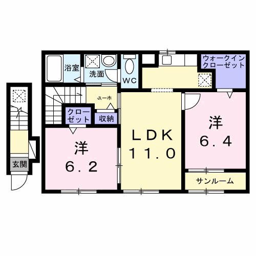 山本町北８丁目アパート 間取り