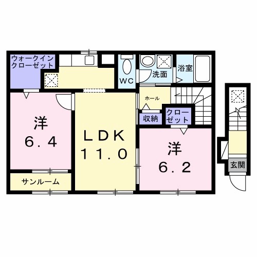 山本町北８丁目アパート 間取り