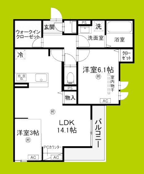 CASA　MUKAINO 間取り