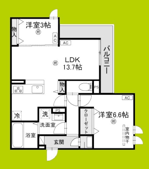 CASA　MUKAINO 間取り