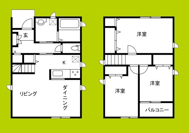 下新庄5丁目戸建てB棟 間取り