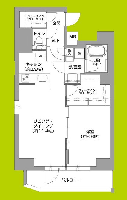 Metrosa谷町六丁目South 間取り