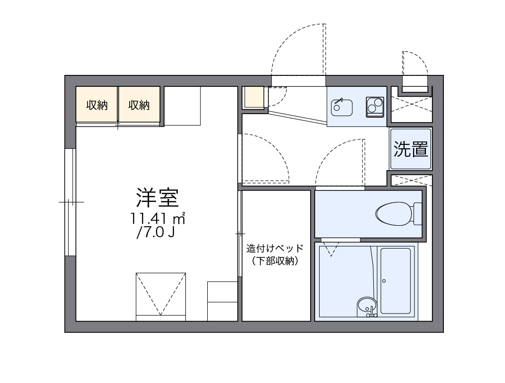 レオパレスドミールブラシェ 間取り