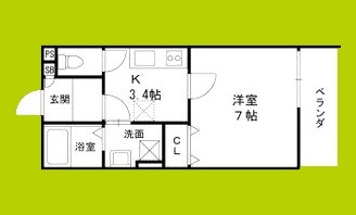 仮称)高槻市古曽部共同住宅 間取り