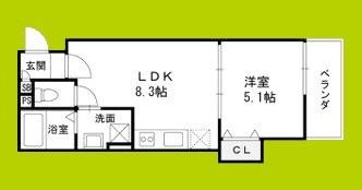 仮称)高槻市古曽部共同住宅 間取り