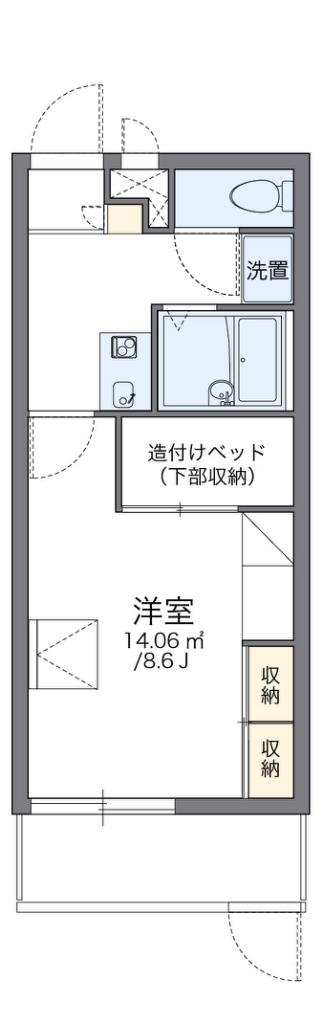 レオパレスルミナス　イースト 間取り