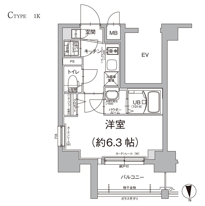エスリード松屋町グレイス 間取り