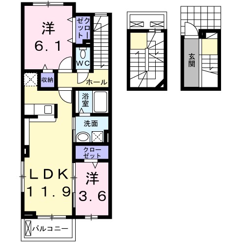 ディアコート口酒井　弐番館 間取り
