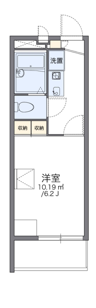 レオパレスメルベーユ緑橋 間取り