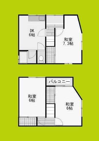 松虫通2丁目貸家 間取り
