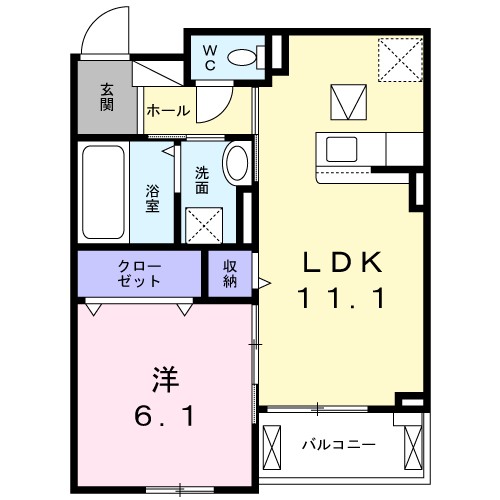 シャルール　メゾン　Ⅰ 間取り
