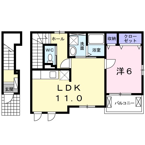 ユーヴェＳ　Ⅵ 間取り