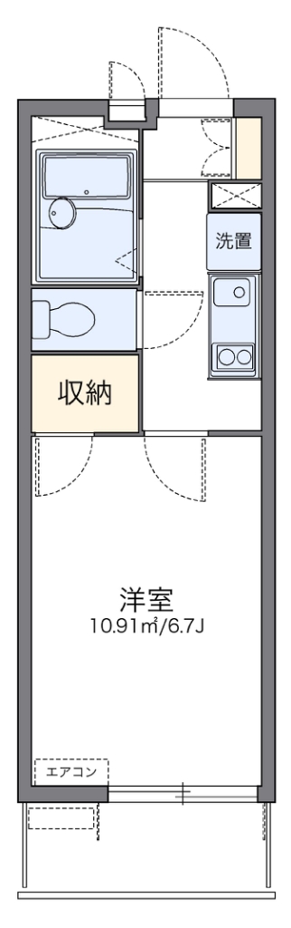 レオパレスフォンターナ老松 間取り