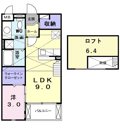 ソレイユ・イーストＡ棟 間取り