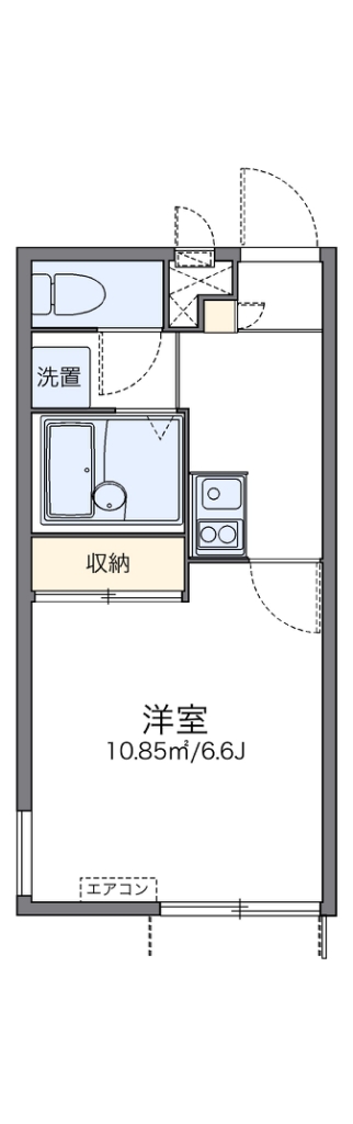レオパレスハナテン２番館 間取り