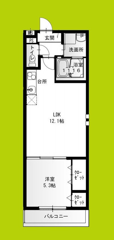 フジパレス立花町三丁目ウエスト 間取り図