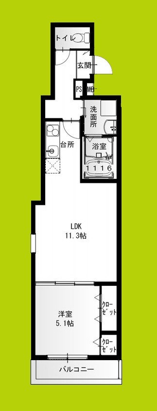 フジパレス立花町三丁目ウエスト 間取り