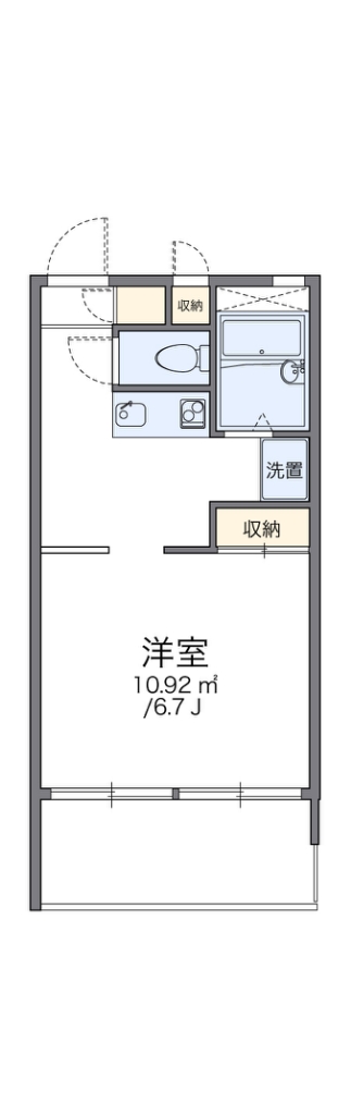 レオパレスルナⅠ 間取り