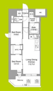 コンフォリア・リヴ博労町一丁目Q 間取り