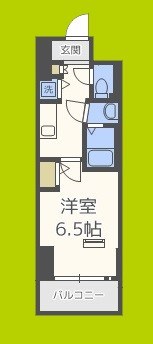 レオンコンフォート難波アッシュ 間取り