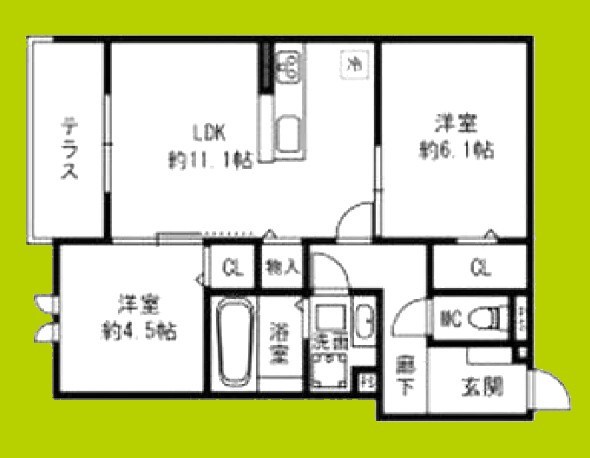 Flat Comfy 豊中 間取り
