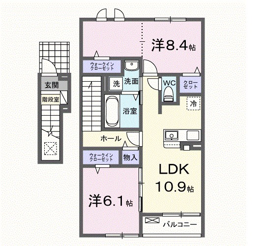 ラ・カーサ　ドルチェ 間取り図