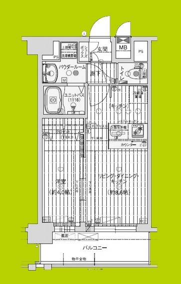 プレサンス鶴橋トレヴィエ 間取り