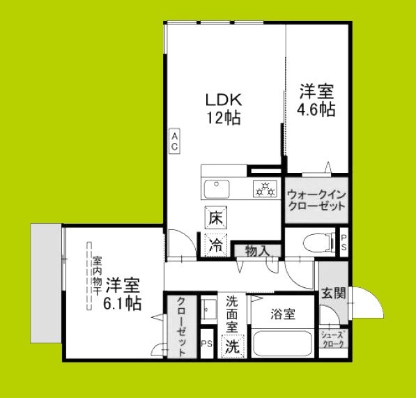 めぞん西田中 間取り