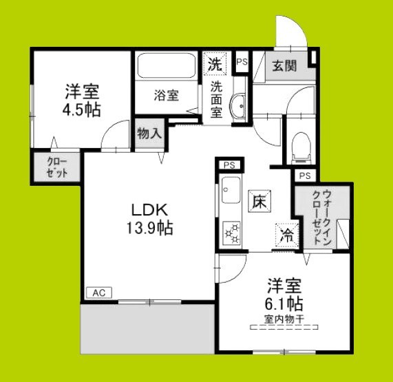 めぞん西田中 間取り
