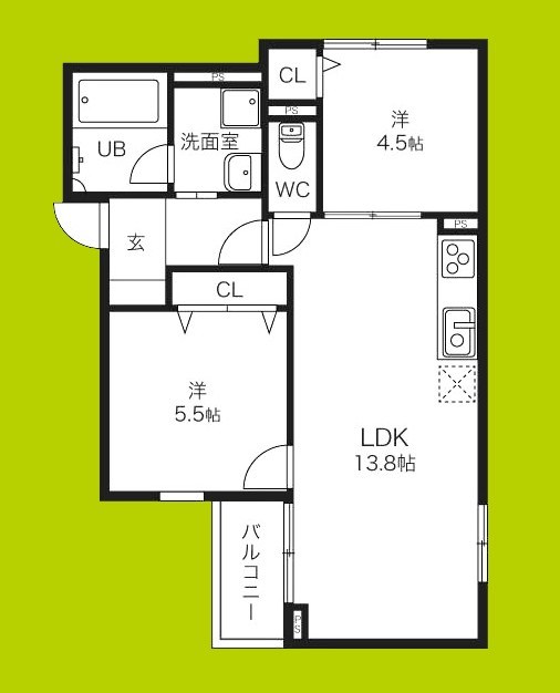 ヴェルメゾン吹田元町 間取り