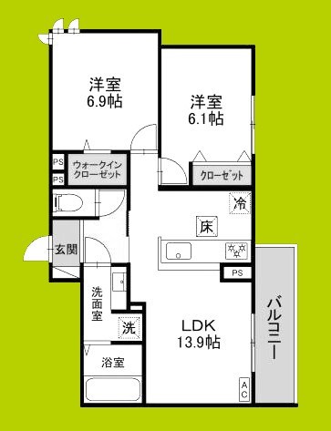 アンバーキューブＣ 間取り