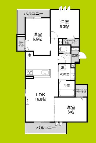アンバーキューブＣ 間取り